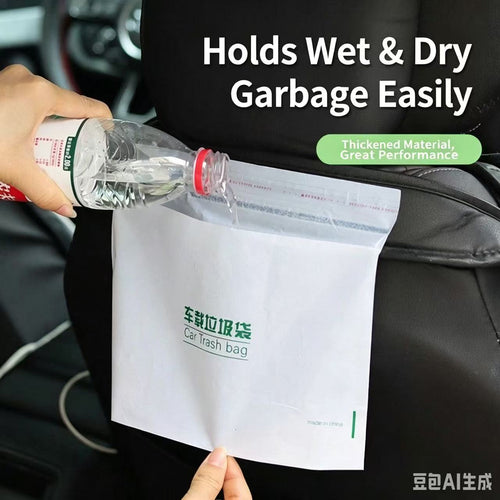 Car Trash Bags, Stand‑Up Stickable Disposable Trash Bags for Car Home Office