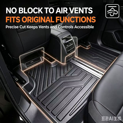 Custom TPE Car Floor Mats For Tesla Full Set All Weather Waterproof Floor Liners