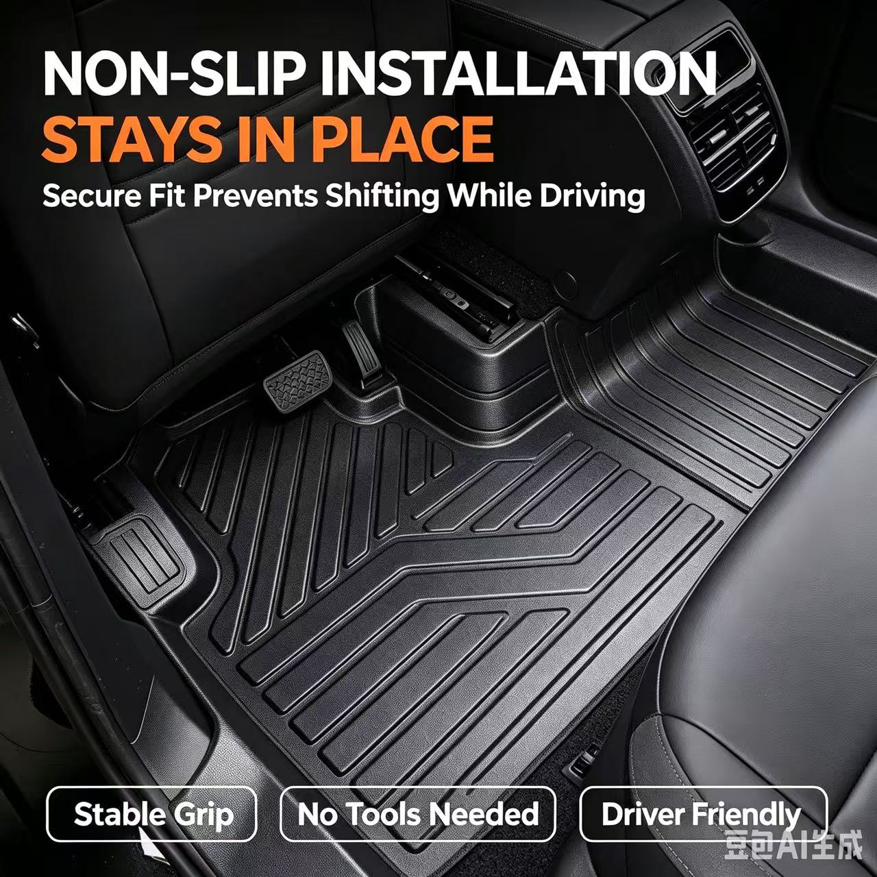 Custom TPE Car Floor Mats For Tesla Full Set All Weather Waterproof Floor Liners