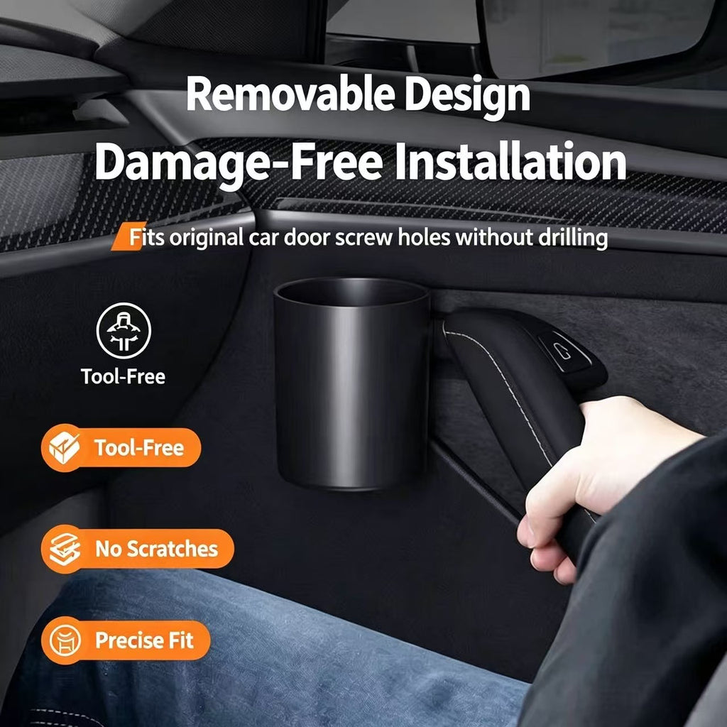 Door Cup Holder for Tesla Model 3 / Model Y (2024‑2025) Universal Door Mount Water Bottle Storage