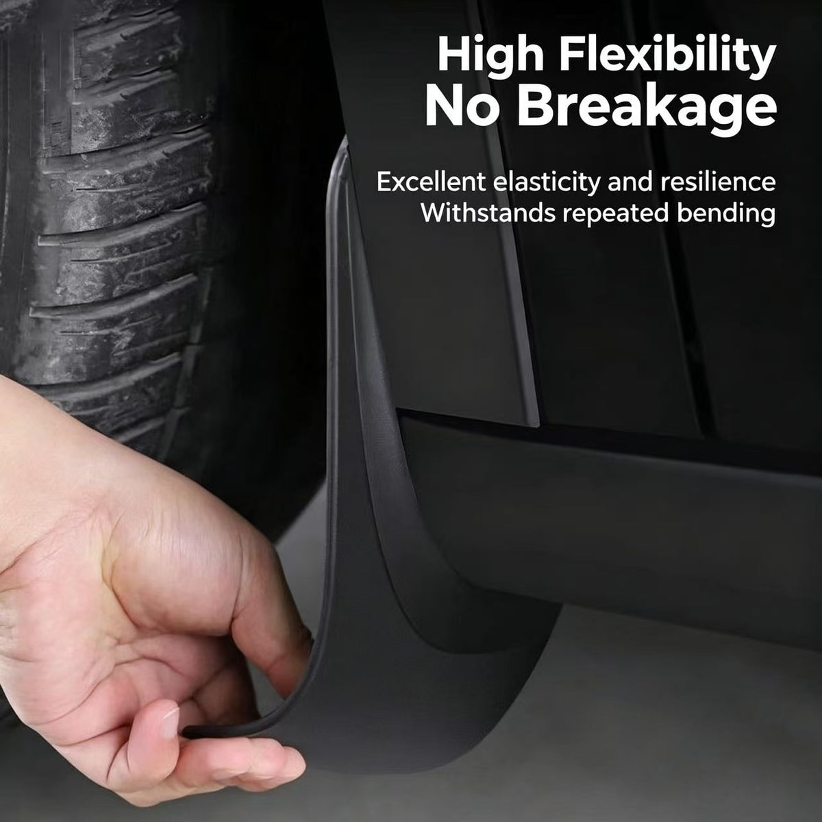 TPE Mud Flaps For Tesla Model Y / Model 3, No Drilling Splash Guards Fender Protector 4Pcs