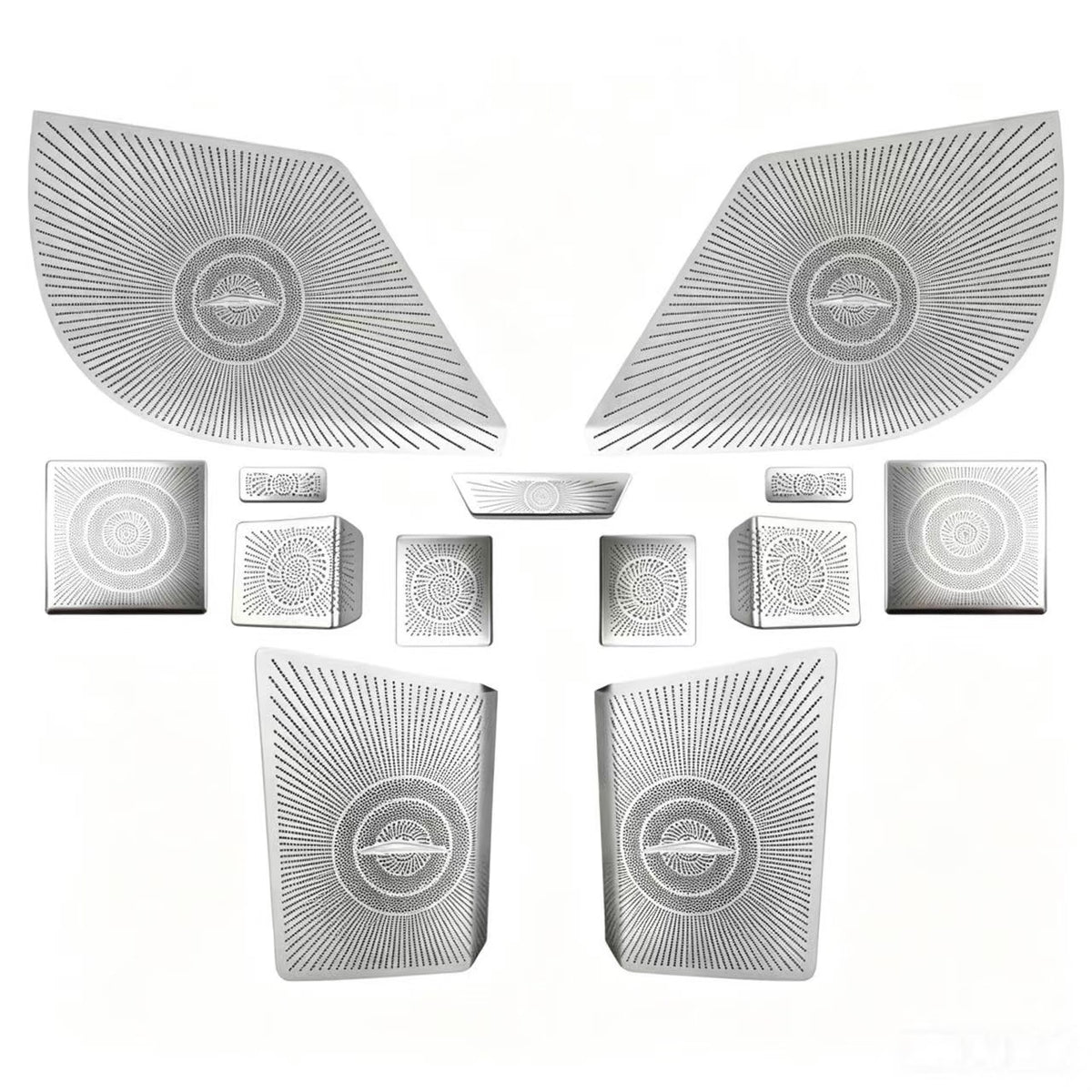Stainless Steel Speaker Grille Covers for Tesla Cybertruck, Interior Audio Speaker Protector Trim