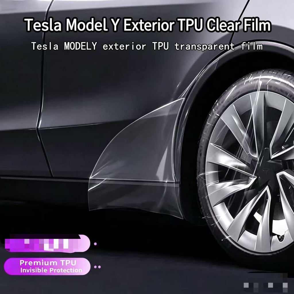 Pre-Cut TPU Paint Protection Film for Tesla Model 3 / Y & Refreshed Model 3 / Y, Front Fender & Door Corner Clear Anti-Scratch PPF TPU B Pillar Protective Film for Tesla Model 3 / Model Y / New Refreshed Model 3 Y