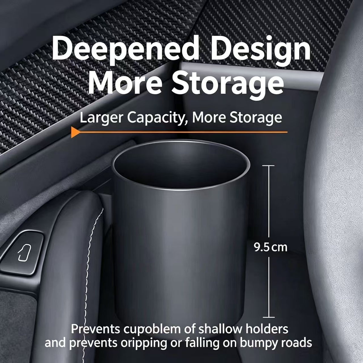 Door Cup Holder for Tesla Model 3 / Model Y (2024‑2025) Universal Door Mount Water Bottle Storage