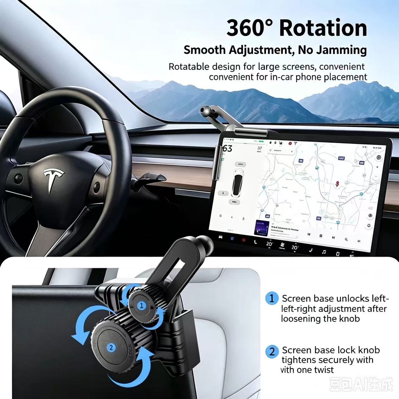 Car Phone Mount, Air Vent Cell Phone Holder for Car