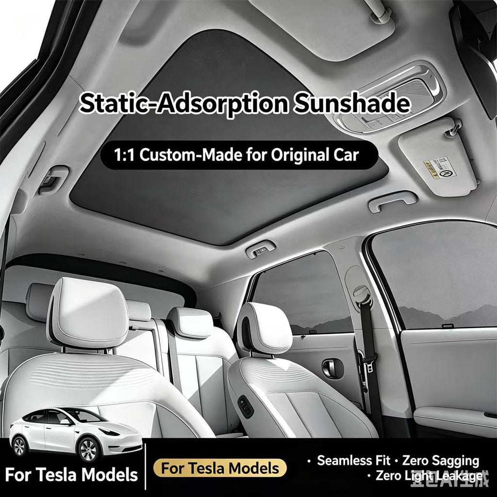 Electrostatic Suede Sunshade for Tesla Model 3 Y S