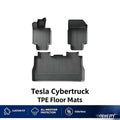TPE Floor Mats & Truck Bed Liner Set for Tesla Cybertruck Left Hand Drive Black