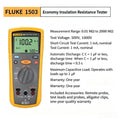 Fluke 1503 1508 Digital Insulation Tester Megohmmeter, Portable Insulation Resistance Meter for Industrial Electrical Maintenance