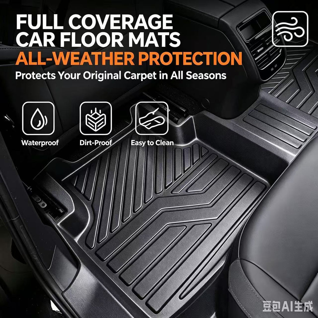 Custom TPE Car Floor Mats For Tesla Full Set All Weather Waterproof Floor Liners