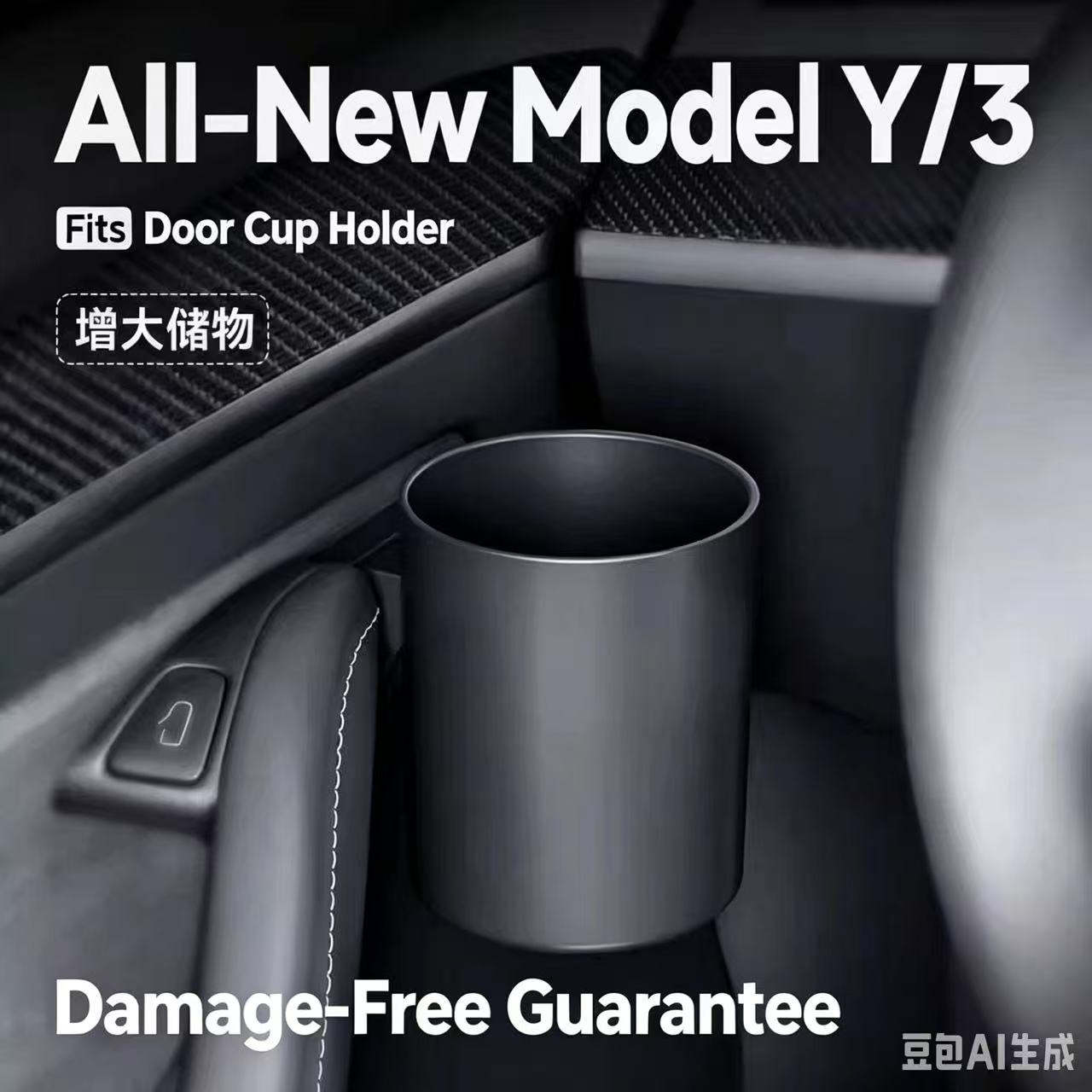 Door Cup Holder for Tesla Model 3 / Model Y (2024‑2025) Universal Door Mount Water Bottle Storage
