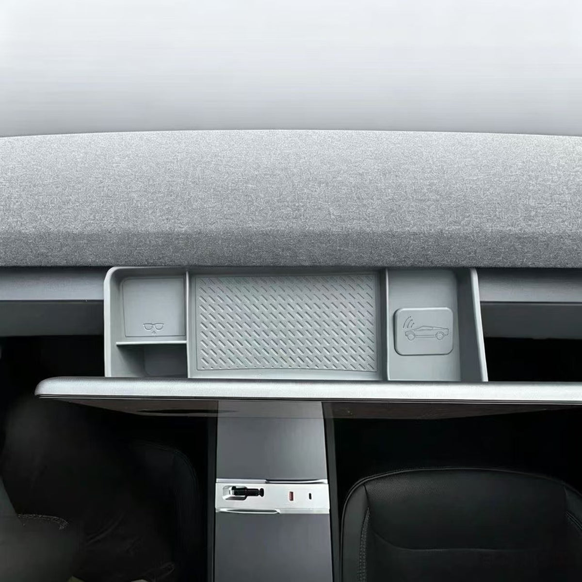 Tesla Model 3 Model Y Screen Rear ETC Storage Tray, Dash Organizer for Refreshed & Old Version