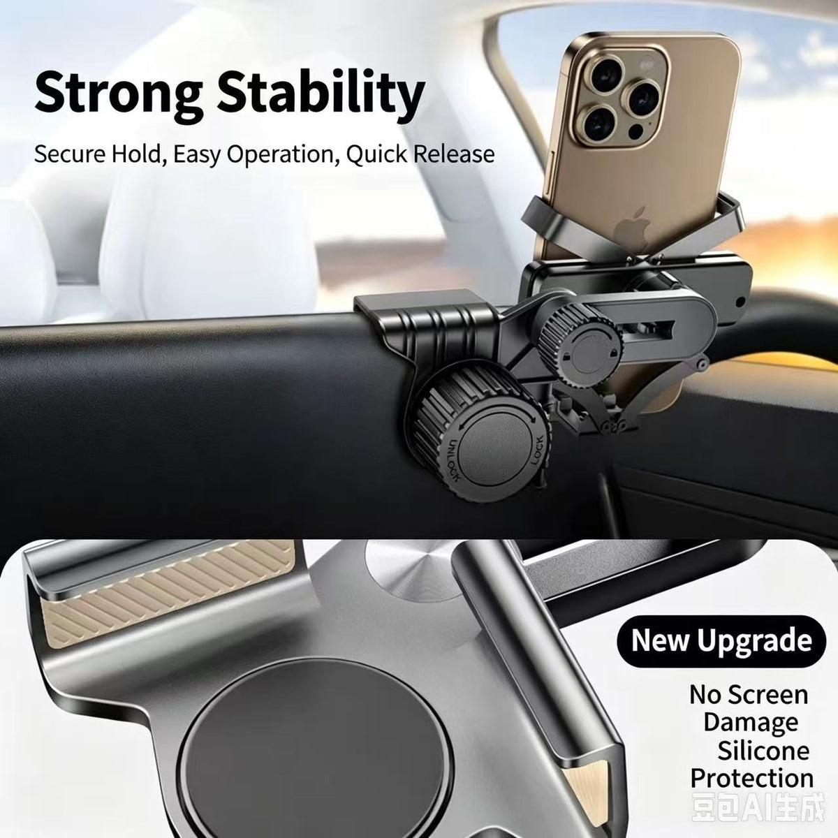 Car Phone Mount, Air Vent Cell Phone Holder for Car