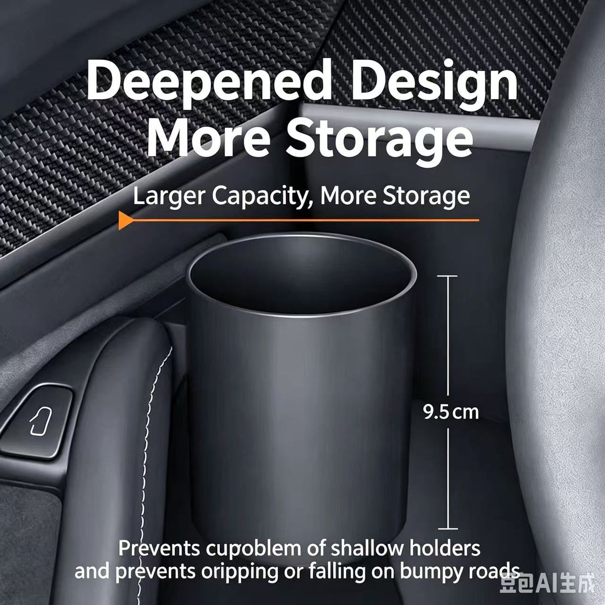 Door Cup Holder for Tesla Model 3 / Model Y (2024‑2025) Universal Door Mount Water Bottle Storage