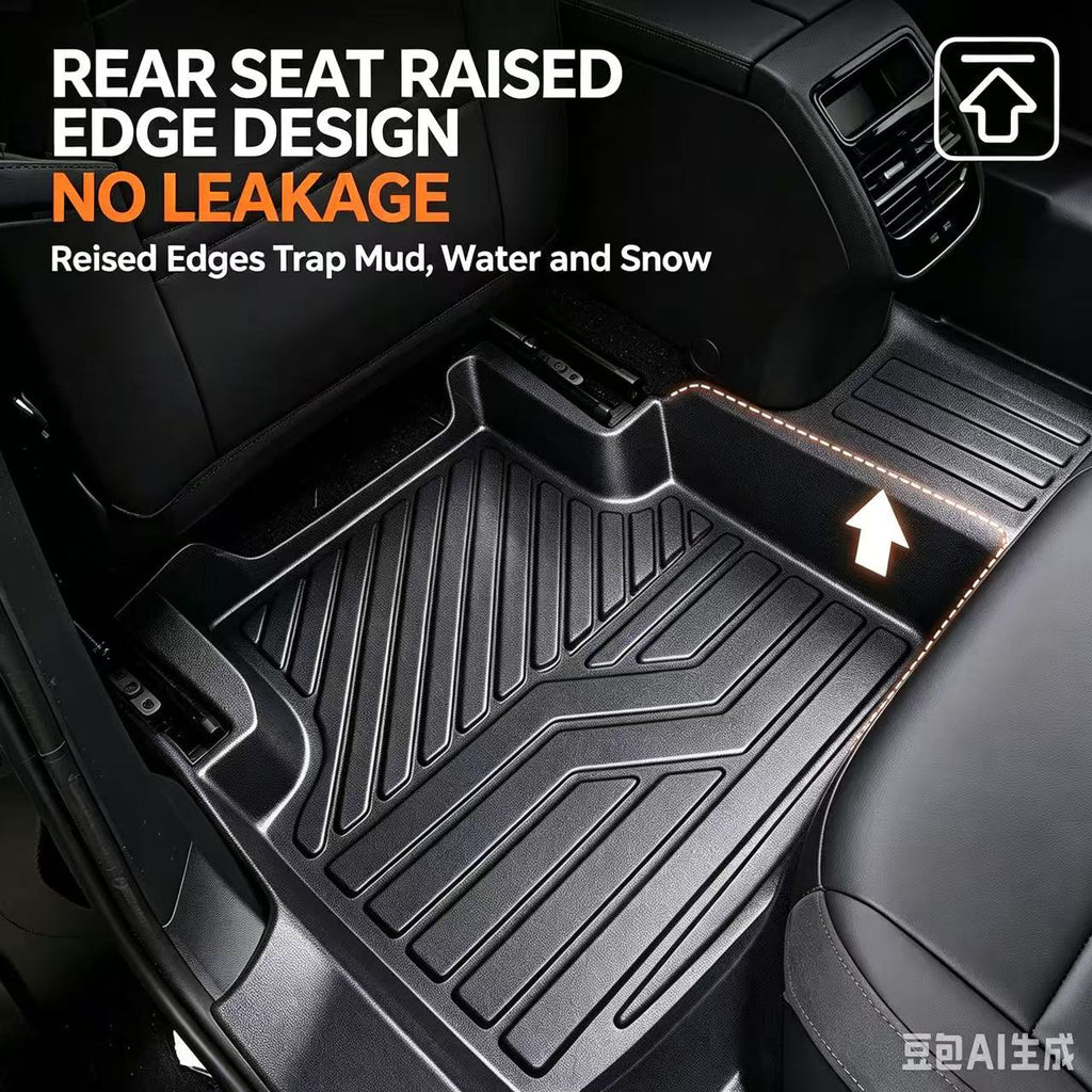 Custom TPE Car Floor Mats For Tesla Full Set All Weather Waterproof Floor Liners