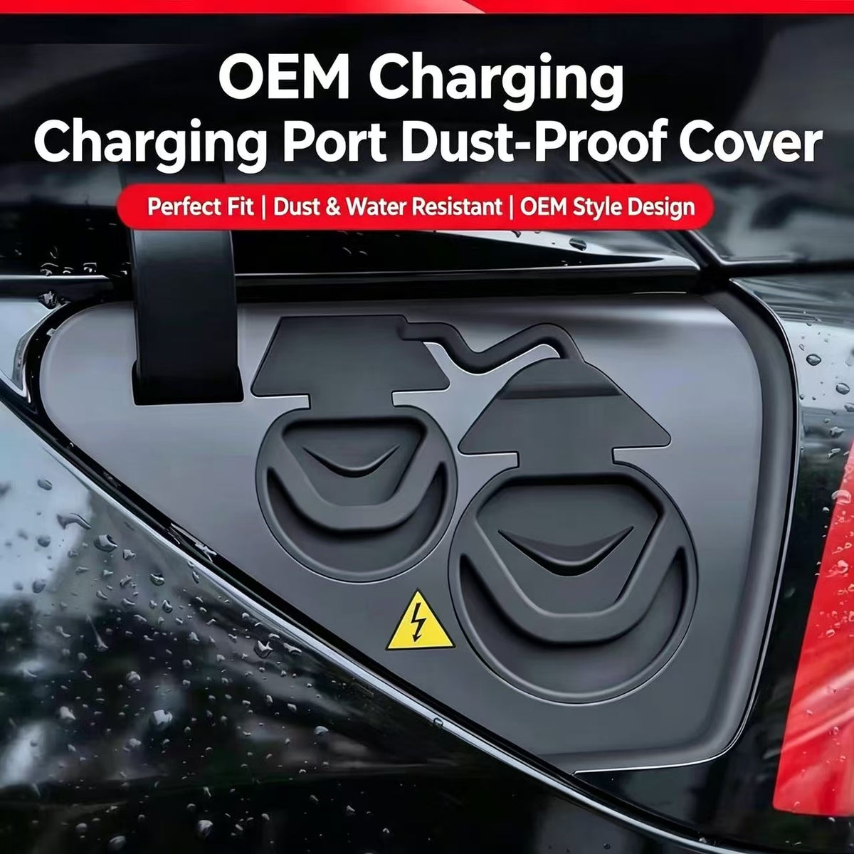 Tesla Model 3 / Model Y Interior Accessories Pack, Charging Port Cover, Door Lock Covers, Washer Filter, Camera Privacy Cover, Rear Door Emergency Pull Strap