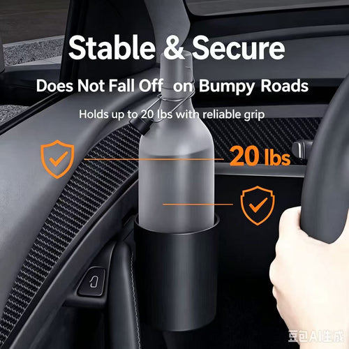 Door Cup Holder for Tesla Model 3 / Model Y (2024‑2025) Universal Door Mount Water Bottle Storage