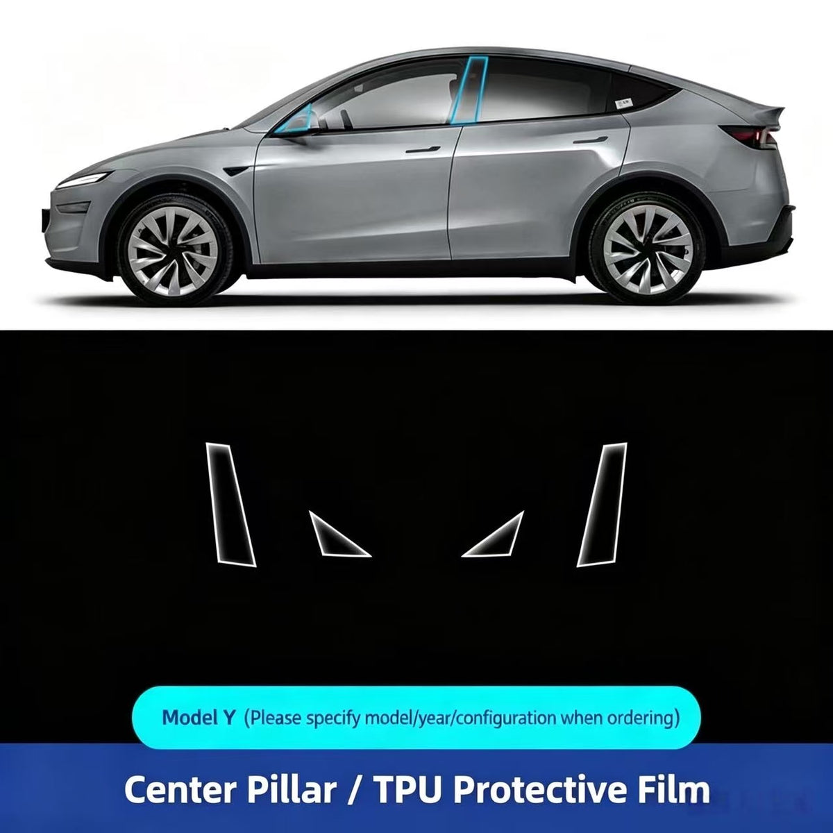 Pre-Cut TPU Paint Protection Film for Tesla Model 3 / Y & Refreshed Model 3 / Y, Front Fender & Door Corner Clear Anti-Scratch PPF TPU B Pillar Protective Film for Tesla Model 3 / Model Y / New Refreshed Model 3 Y