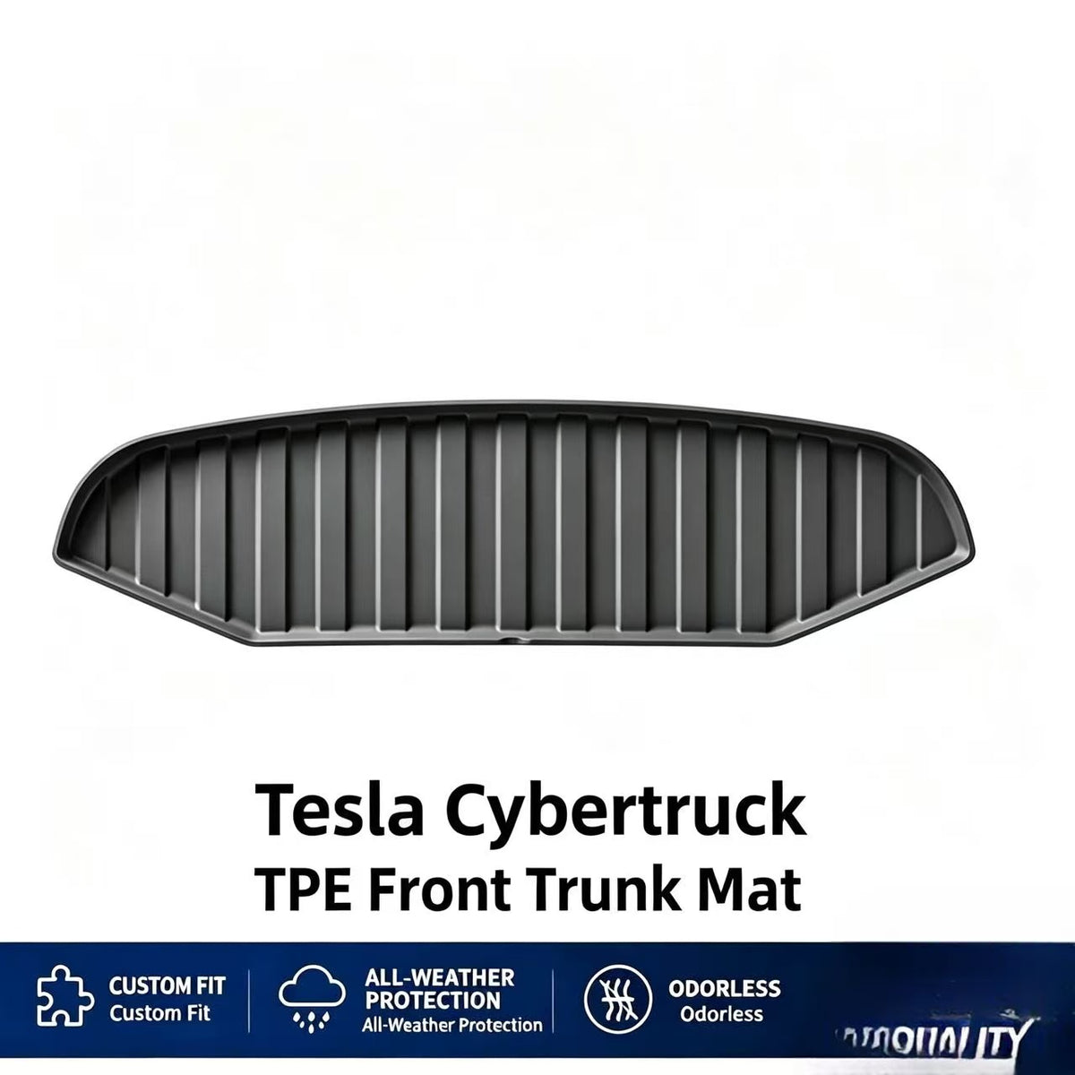 ull Set TPE Floor Mats for Tesla Cybertruck, All Weather Custom Fit Floor Liners, Front & Rear Floor Mat, Frunk Mat & Truck Bed Mat, Odorless Waterproof Car Mats