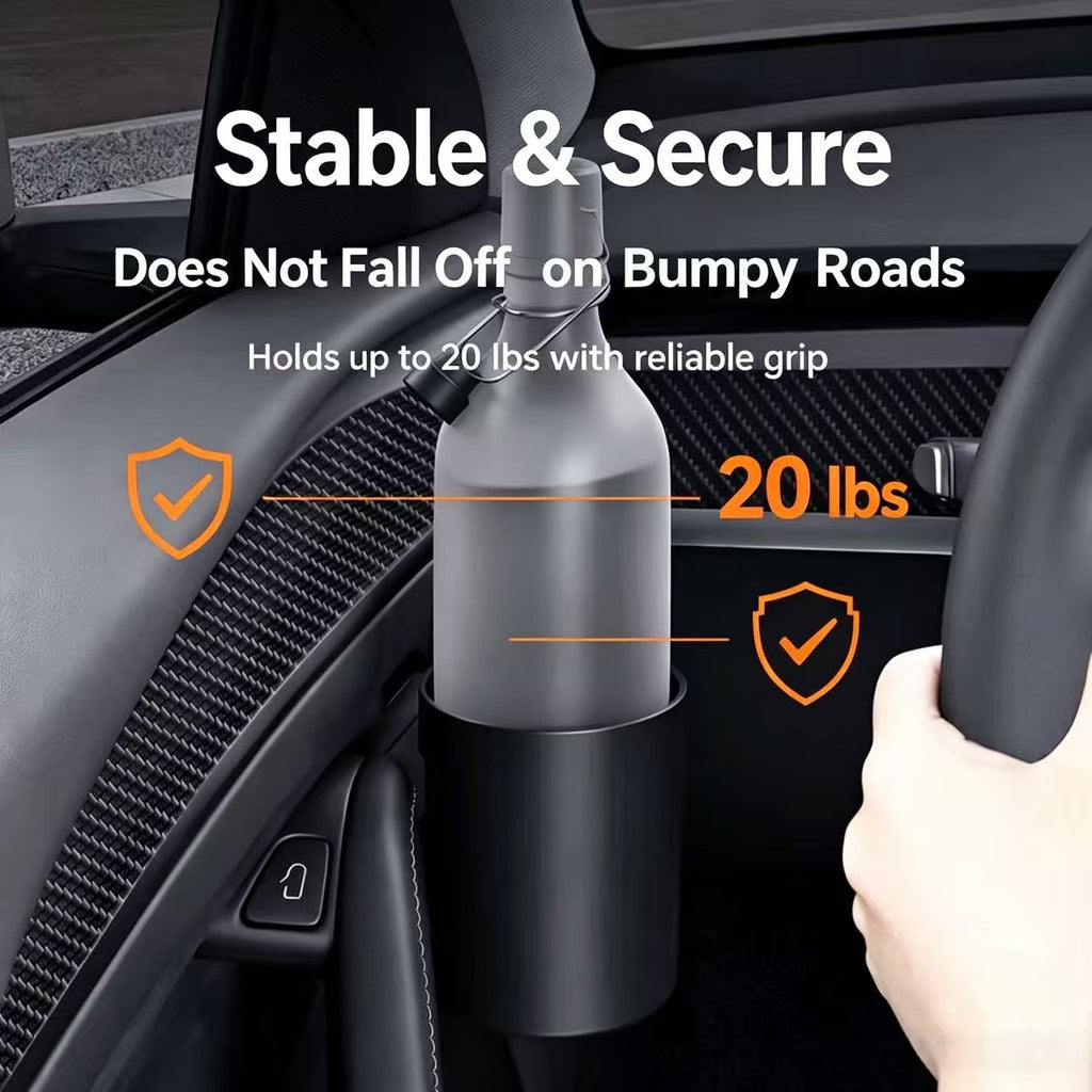 Door Cup Holder for Tesla Model 3 / Model Y (2024‑2025) Universal Door Mount Water Bottle Storage