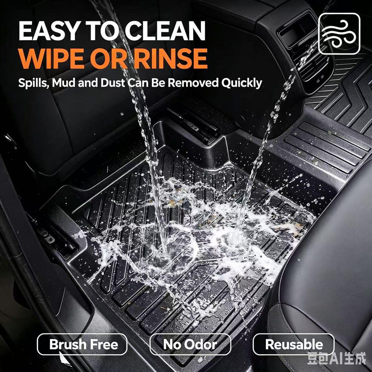 Custom TPE Car Floor Mats For Tesla Full Set All Weather Waterproof Floor Liners