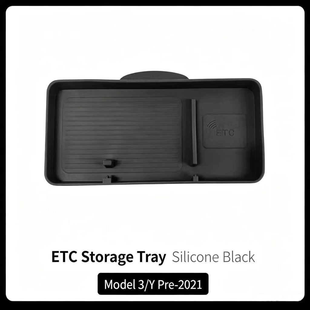Tesla Model 3 Model Y Screen Rear ETC Storage Tray, Dash Organizer for Refreshed & Old Version